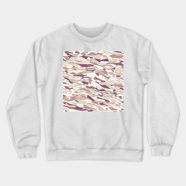 Earthy Mauve Flowing Abstract Water Blobs Crewneck Sweatshirt by Charredsky